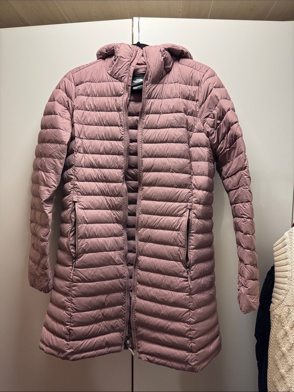 The North Face Women's Dusty Rose Quilted Long Puffer Jacket